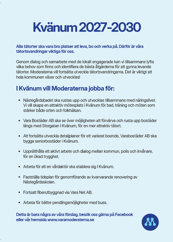   Varamoderaterna vill arbeta f&ouml;r 