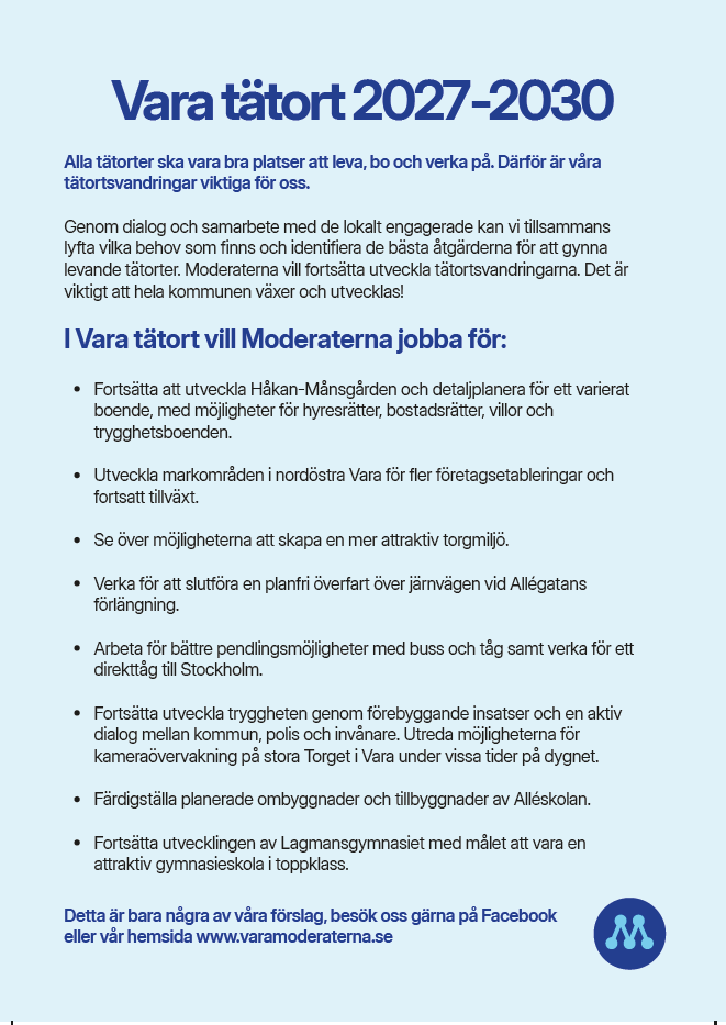   Varamoderaterna vill arbeta f&ouml;r 